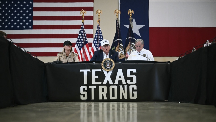 Watch: 'We're filled with grief' - Trump visits Texas after deadly floods